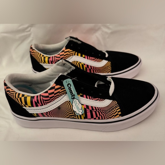 Vans Jr Unisex 5.5 Gradient Checking Comfycush Old School Multicolor Shoe Skater - Picture 1 of 11